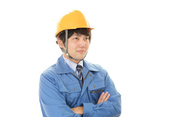 笑顔の労働者