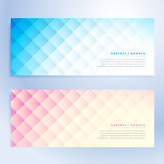 Fototapeta premium set of abstract geometric banners in two different colors