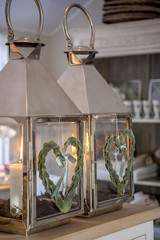 Decorative Moroccan lamps with candles
