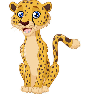 Cartoon funny cheetah