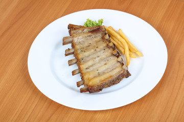 Roasted pork ribs