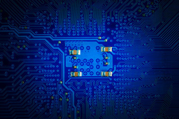 Closeup electronic circuit