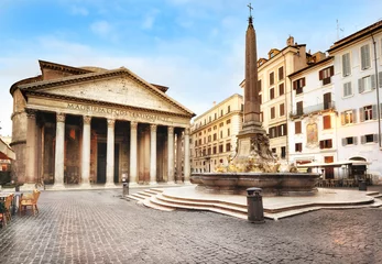 Fototapete Rund Piazza della Rotonda, Pantheon, Rom © fabiomax