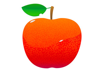 bright juicy tasty green apple cartoon
