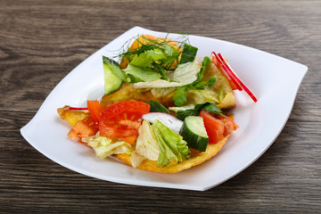 Pita with vegetables