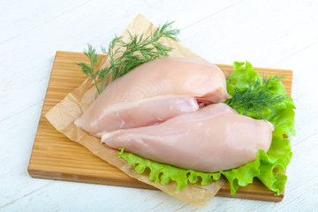 Raw chicken breast