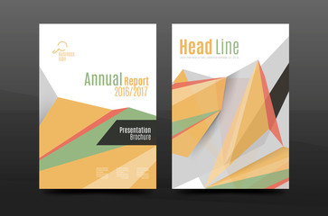 3d abstract geometric shapes. Modern minimal composition. Business annual report cover design.