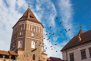 Mir Castle, one of the towers. Grodno region, Belarus