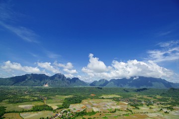 Fototapeta na wymiar Cliff Vang Vieng, Laos