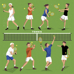 Tennis players collection