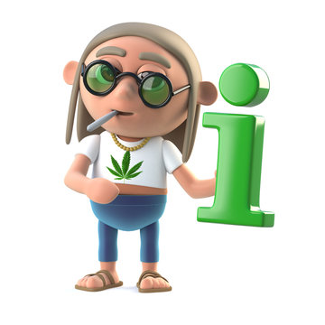 3d Hippie stoner has information