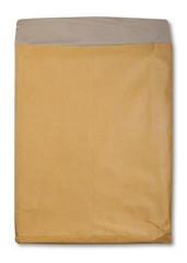 Brown envelope with clipping path