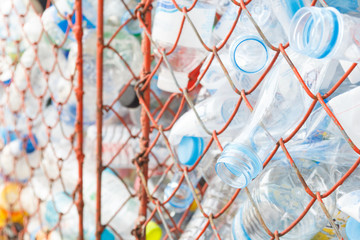 Empty plastic bottles for for recycling