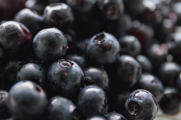 blueberries close-up, natural light