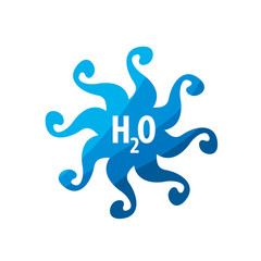 Obraz premium vector logo water