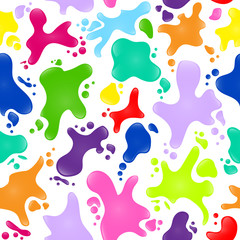 Colorful Splash Background Seamless Pattern