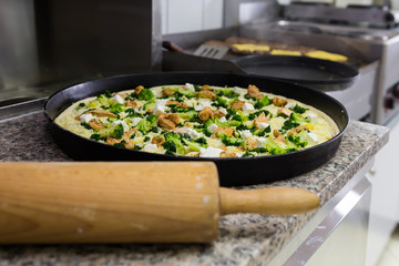 The production of pizza