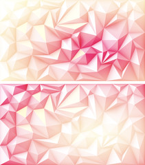 Polygon Polygonal Geometric Triangle Multicolored Red Pink Yellow Ruby Backgrounds