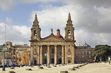 Fototapeta na wymiar Church of St. Publius in Floriana. Malta