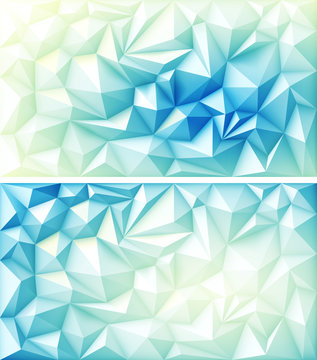 Polygon Abstract Polygonal Geometric Triangle Multicolored Blue Yellow Light Backgrounds