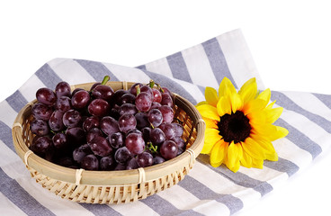 grape close up isolated on white background