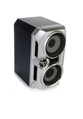 Obraz premium Sound audio speaker isolated on white background