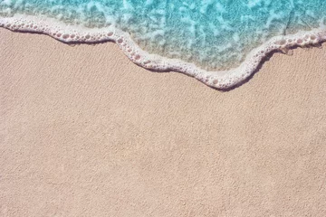 Poster Eau Vague douce de l& 39 océan sur la plage de sable