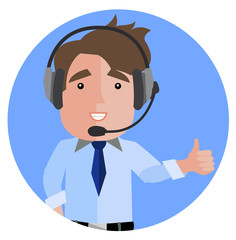 customer service illustrated vector man