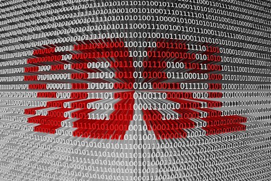 SDSL in the form of binary code, 3D illustration