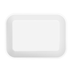 White Styrofoam Food Tray pack.