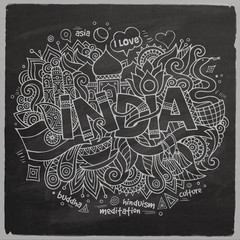 India chalk board background