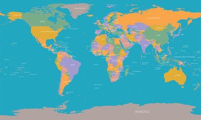 Obraz na płótnie Canvas political_world_map [Converted]