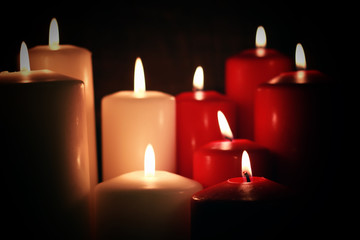 red white candle