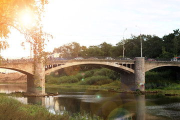 Fototapeta premium spring cathedral sunset tree