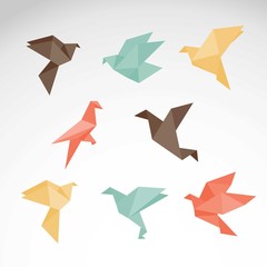 Origami birds collection