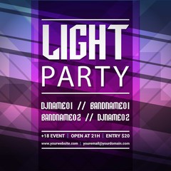 Polygonal light party poster