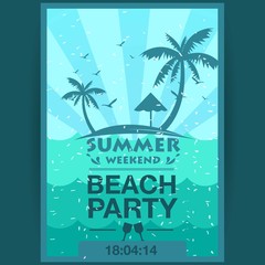 Summer weekend party poster