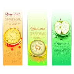 Summer fruity banners