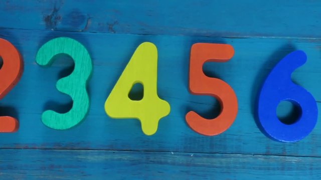 Preschool learn to count numbers from one (1) to ten (10). Education concept. Preschool learn numbers.