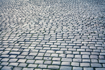 Vintage toned cobblestone street.