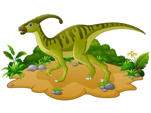 Happy dinosaur cartoon

