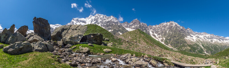 Beautiful mountains view from an italian valley