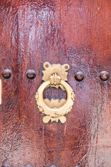 Traditional door knob in the old city of Marrakesh 
