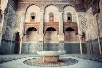 Madrasa Bou, the oldest coranic school in Fes medina