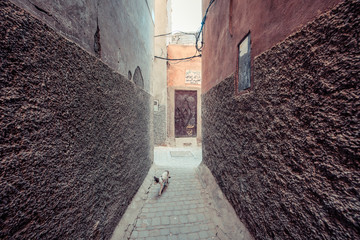 Marrakech streets in the old medina