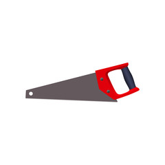 Hand saw.Vector colorful illustration.