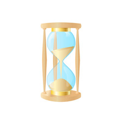 Vector icon of a detailed hourglass. Illustration.