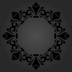 Floral Modern Vector Round Frame