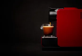 Türaufkleber Coffee machine with cup of coffee © Kaspars Grinvalds