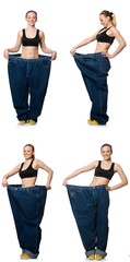 Obraz premium Composite photo of woman in dieting concept